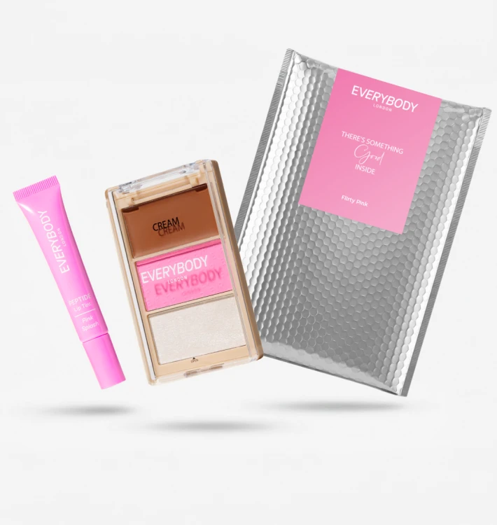 Everybody London zestaw Filtry Pink paletka Blush Me Baby i Lip Tint Pink Splash