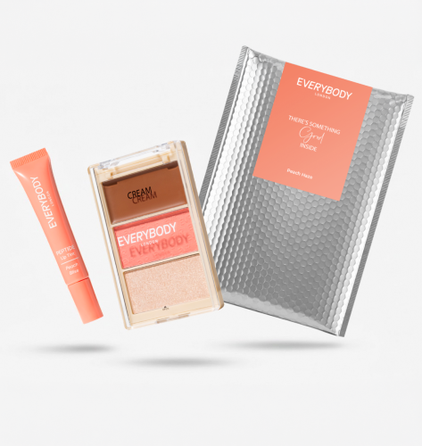 Zestaw Peach Haze Everybody London paletka Glow Me Peachy i Lip Tint Peach Bliss